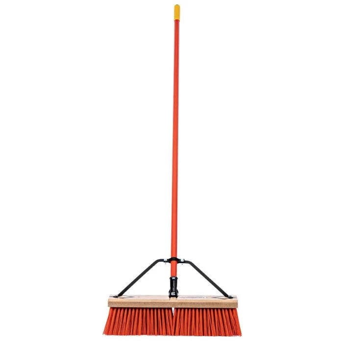 Leonard 18-Inch Heavy-Duty Push Broom With Steel Handle 1 Leonard 18-Inch Heavy-Duty Push Broom With Steel Handle