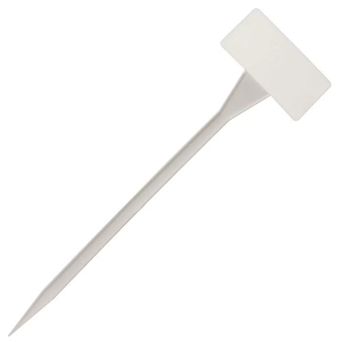 Angled Display White Plastic Stakes, 2in X 4in X 13in 1 Angled Display White Plastic Stakes, 2in X 4in X 13in