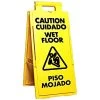 Bilingual 4-Way Wet Floor Sign
