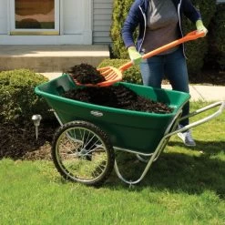 Muller's Original Smart Cart, Green 7 Cu. Ft. Tray With 20" Spoke Wheels -Garden And Outdoor Shop 37gb 6