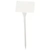 Angled Display White Plastic Stakes, 4in X 6in X 17in