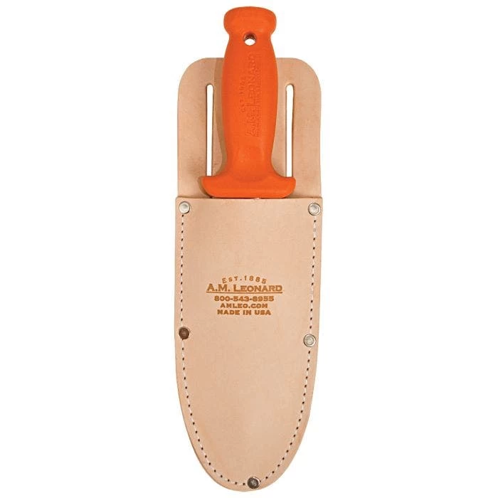 Deluxe Soil Knife And Sheath Kit By A.M. Leonard, 6in Blade, Lifetime Warranty 1 Deluxe Soil Knife And Sheath Kit By A.M. Leonard, 6in Blade, Lifetime Warranty