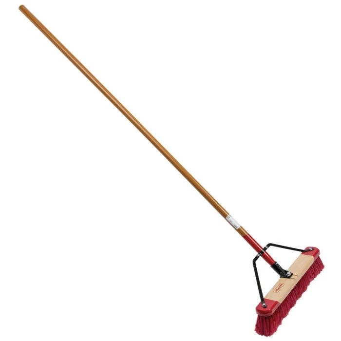 Harper Dual Bristle Broom Plastic Fibers 18in Wide 1 Harper Dual Bristle Broom Plastic Fibers 18in Wide