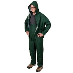 Onguard Sitex 3 Piece PVC On Polyester Rainsuit Green XL