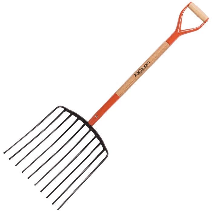 Leonard 10-Tine Forged Steel Scoop Fork With 30-Inch D-Grip Handle 2 Leonard 10-Tine Forged Steel Scoop Fork With 30-Inch D-Grip Handle - Image 2