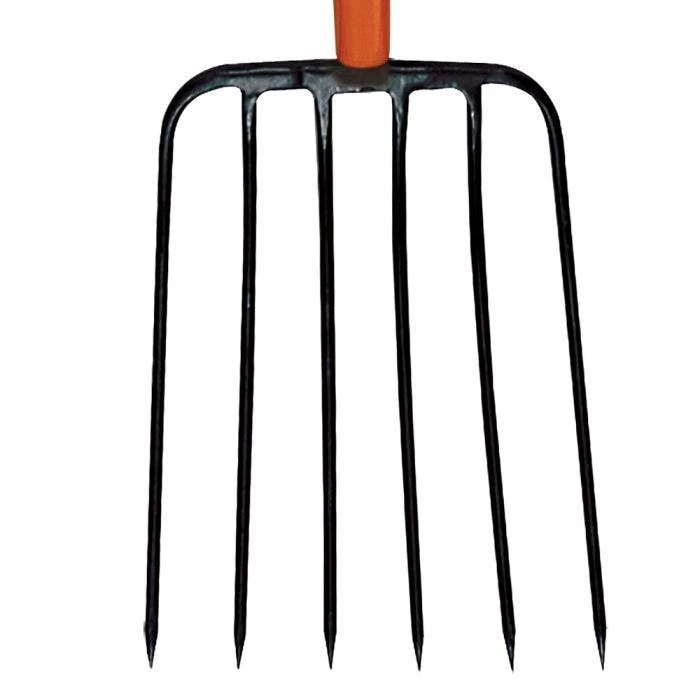Leonard 6 Tine Forged Steel Manure Fork With 30 Inch D Grip Handle 2 Leonard 6 Tine Forged Steel Manure Fork With 30 Inch D Grip Handle - Image 2