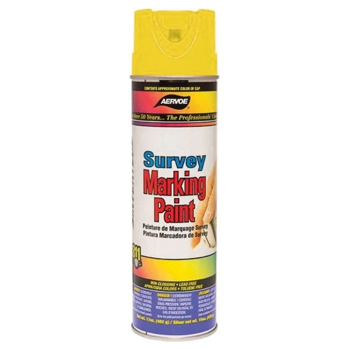 Aervoe Survey Marking Paint, Yellow 1 Aervoe Survey Marking Paint, Yellow