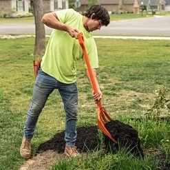 Poly Mulching Fork With D-Grip Handle By A.M. Leonard, 8 Tine, 15in Scoop X 44in Length, Lifetime Warranty -Garden And Outdoor Shop apf810 6 1