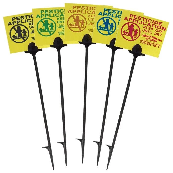 Weather Resistant Custom Application Sign, 5in X 4in, Yellow 2 Weather Resistant Custom Application Sign, 5in X 4in, Yellow - Image 2