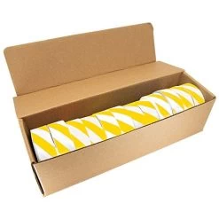 Yellow And White Candy Stripe Tagging Tape, Box Of 12 Rolls