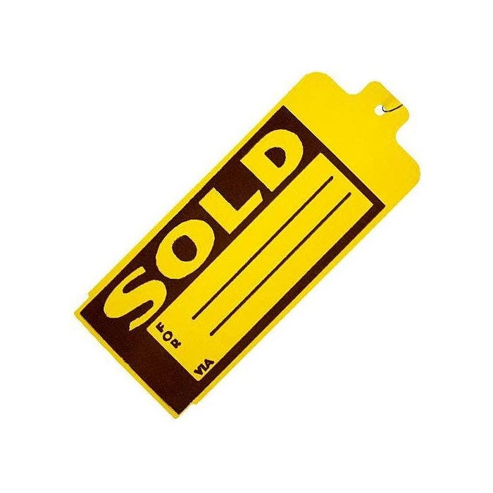 Marking Tag Sold Vinyl W/Wires Yellow 1000/Pkg 1 Marking Tag Sold Vinyl W/Wires Yellow 1000/Pkg