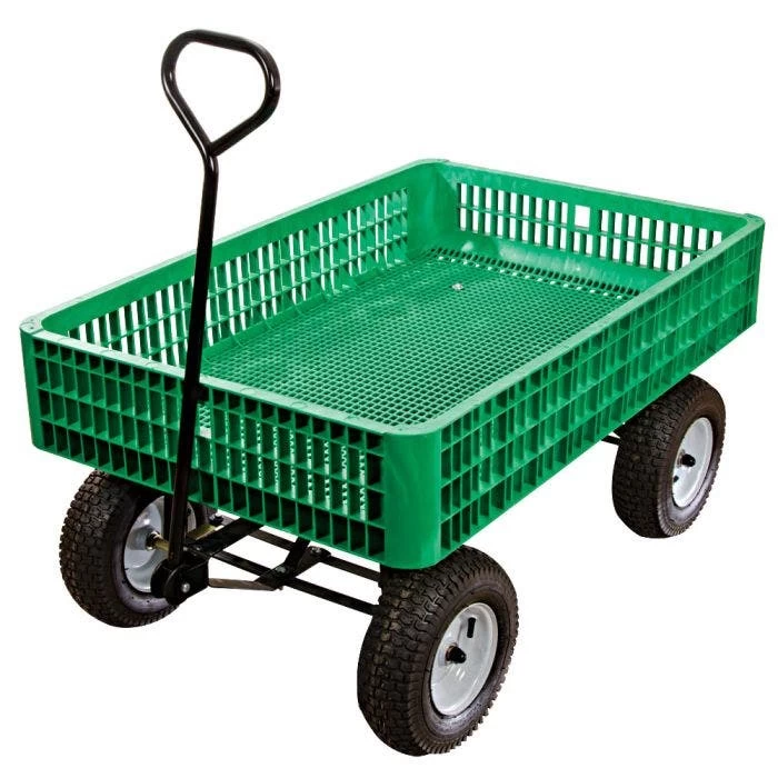 Leonard Green Utility Wagon, Flat Free Tires, 30in X 46in X 7.5in Tray 1 Leonard Green Utility Wagon, Flat Free Tires, 30in X 46in X 7.5in Tray