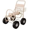 Hose Reel Wagon By A.M. Leonard, 4 Wheel Flat Free Tires, 300ft Hose Capacity, Lifetime Warranty