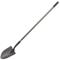 Leonard Contractor-Grade Shovel, Round Point With Fiberglass Handle