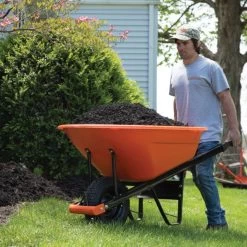 Leonard 8-Cubic-Foot Capacity Poly Tray Wheelbarrows With Flat-Free Tire -Garden And Outdoor Shop fwb08 4