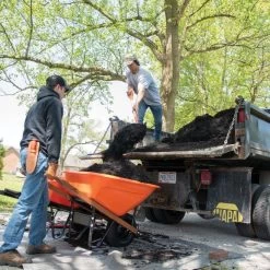 Leonard 8-Cubic-Foot Capacity Poly Tray Wheelbarrows With Flat-Free Tire -Garden And Outdoor Shop fwb08 8