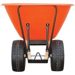 Leonard 2-Wheeled, 10-Cubic-Foot Capacity Poly Tray Wheelbarrow With Flat-Free Tires -Garden And Outdoor Shop fwb10 2 1