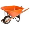 Leonard 6-Cubic-Foot Capacity Poly Tray Wheelbarrow With Narrow, Diamond Tread Tire