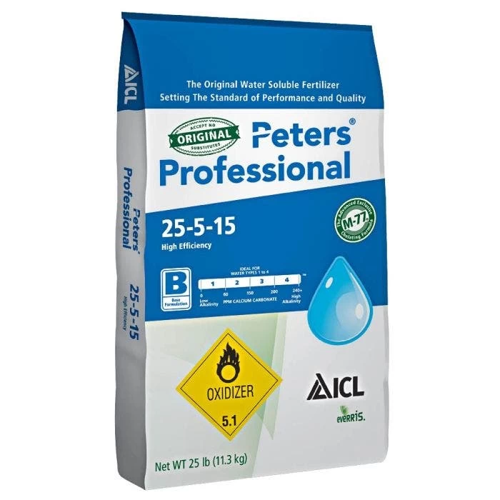 Peters Professional High Efficiency Fertilizer, 25-5-15 1 Peters Professional High Efficiency Fertilizer, 25-5-15