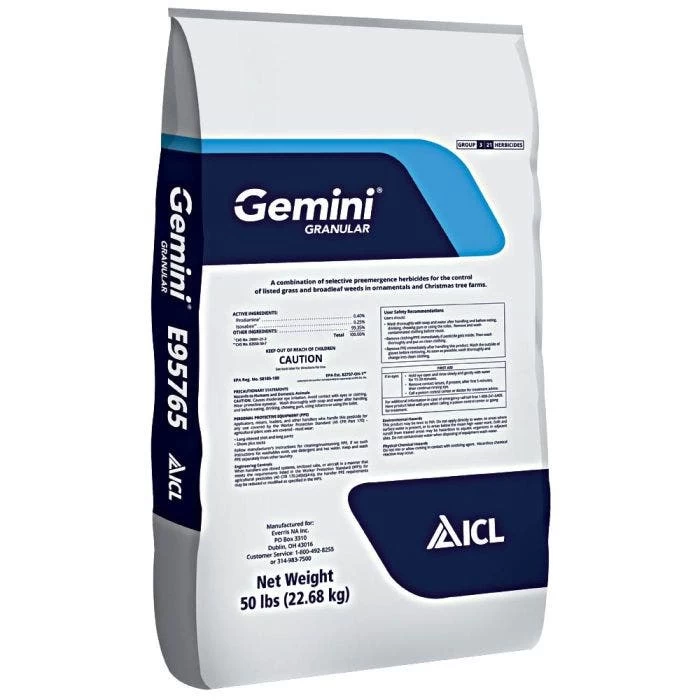 Gemini; Granular Pre-Emergent Herbicide, 50-Pound Bag 1 Gemini; Granular Pre-Emergent Herbicide, 50-Pound Bag