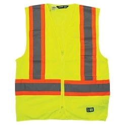 BERNE Class 2 Hi-Visibility Multi-Color Vest Yellow - XL Regular