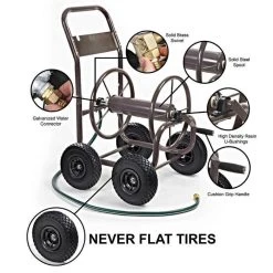 Liberty Garden Hose Wagon With Flat Free Tires, 250ft Capacity 7 Liberty Garden Hose Wagon With Flat Free Tires, 250ft Capacity -Garden And Outdoor Shop hw250ff callouts