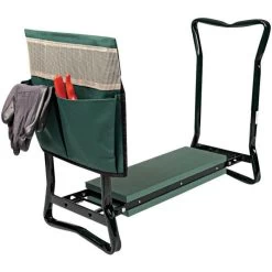 Green Garden Kneeler And Bench With Pouch