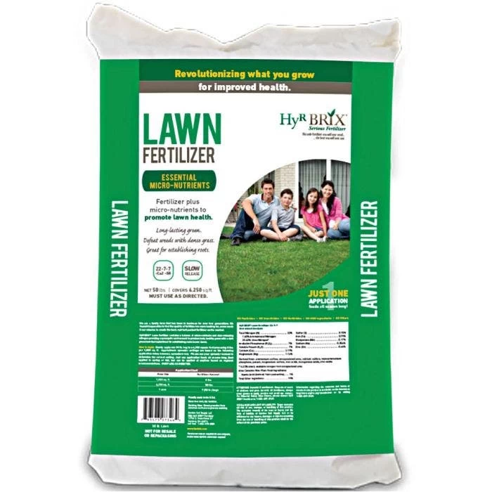 HyR BRIX 22-7-7 Lawn Fertilizer, 45-Pound Bag 1 HyR BRIX 22-7-7 Lawn Fertilizer, 45-Pound Bag