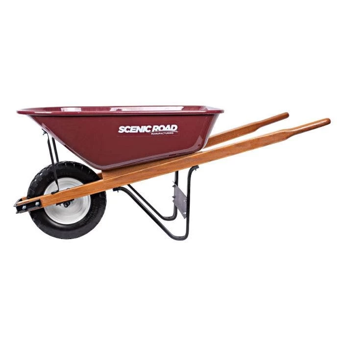 Scenic Road 6-Cubic-Foot Capacity Steel Tray Wheelbarrow With Flat Free Tire 2 Scenic Road 6-Cubic-Foot Capacity Steel Tray Wheelbarrow With Flat Free Tire - Image 2