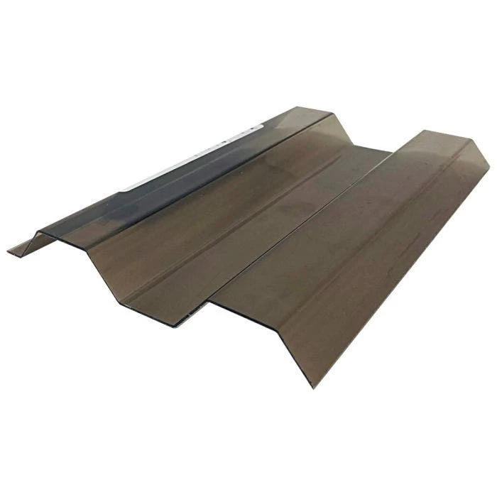 Polycarbonate Panel Greca Corrugated, Bronze, 4' X 24' 1 Polycarbonate Panel Greca Corrugated, Bronze, 4' X 24'