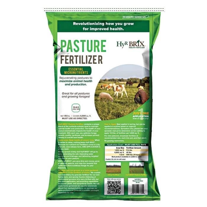 HyR BRIX Pasture Fertilizer, 45-Pound Bag 1 HyR BRIX Pasture Fertilizer, 45-Pound Bag