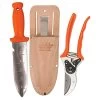 Deluxe Soil Knife, Pruner, Sheath Combo By A.M. Leonard, Lifetime Warranty