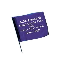 Custom Vinyl Marking Flags 4in X 5in 21in Steel Shaft