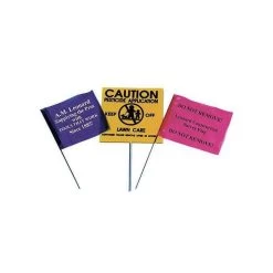 Custom Vinyl Marking Flags 4in X 5in 21in Steel Shaft -Garden And Outdoor Shop pmf45 2