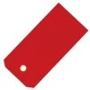 Prewired Vinyl Shipping Tags With Brass Eyelets, Red