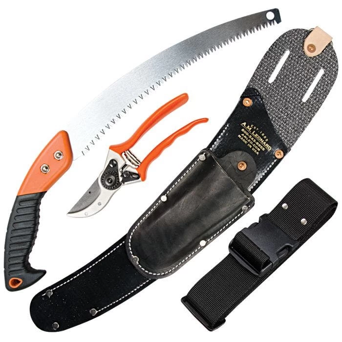 Leonard Pruner, Saw, Sheath Combo Kit, With Belt 1 Leonard Pruner, Saw, Sheath Combo Kit, With Belt