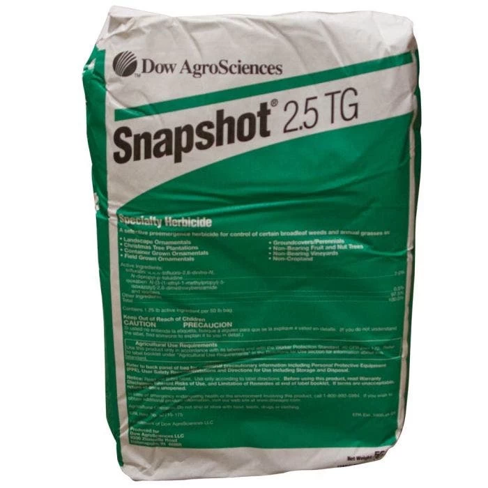 Snapshot 2.5 TG Granular Pre-Emergent Herbicide, 50 Lb Bag 1 Snapshot 2.5 TG Granular Pre-Emergent Herbicide, 50 Lb Bag