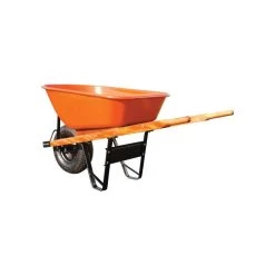 Leonard 6 Cubic Foot Capacity Steel Tray Wheelbarrows -Garden And Outdoor Shop vp wbx 2