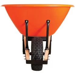 Leonard 8-Cubic-Foot Capacity Poly Tray Wheelbarrow With Pneumatic Tire -Garden And Outdoor Shop wb08 1 1