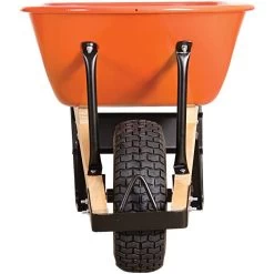 Leonard 6-Cubic-Foot Capacity Steel Tray Wheelbarrow With Pneumatic Tire 10 Leonard 6-Cubic-Foot Capacity Steel Tray Wheelbarrow With Pneumatic Tire -Garden And Outdoor Shop wbst6 1 1