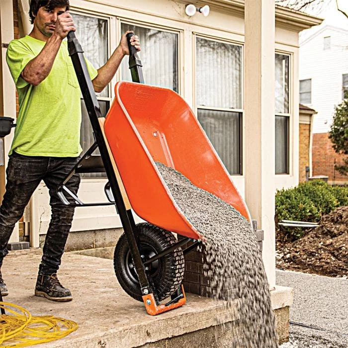 Leonard 6-Cubic-Foot Capacity Steel Tray Wheelbarrow With Pneumatic Tire 6 Leonard 6-Cubic-Foot Capacity Steel Tray Wheelbarrow With Pneumatic Tire - Image 6